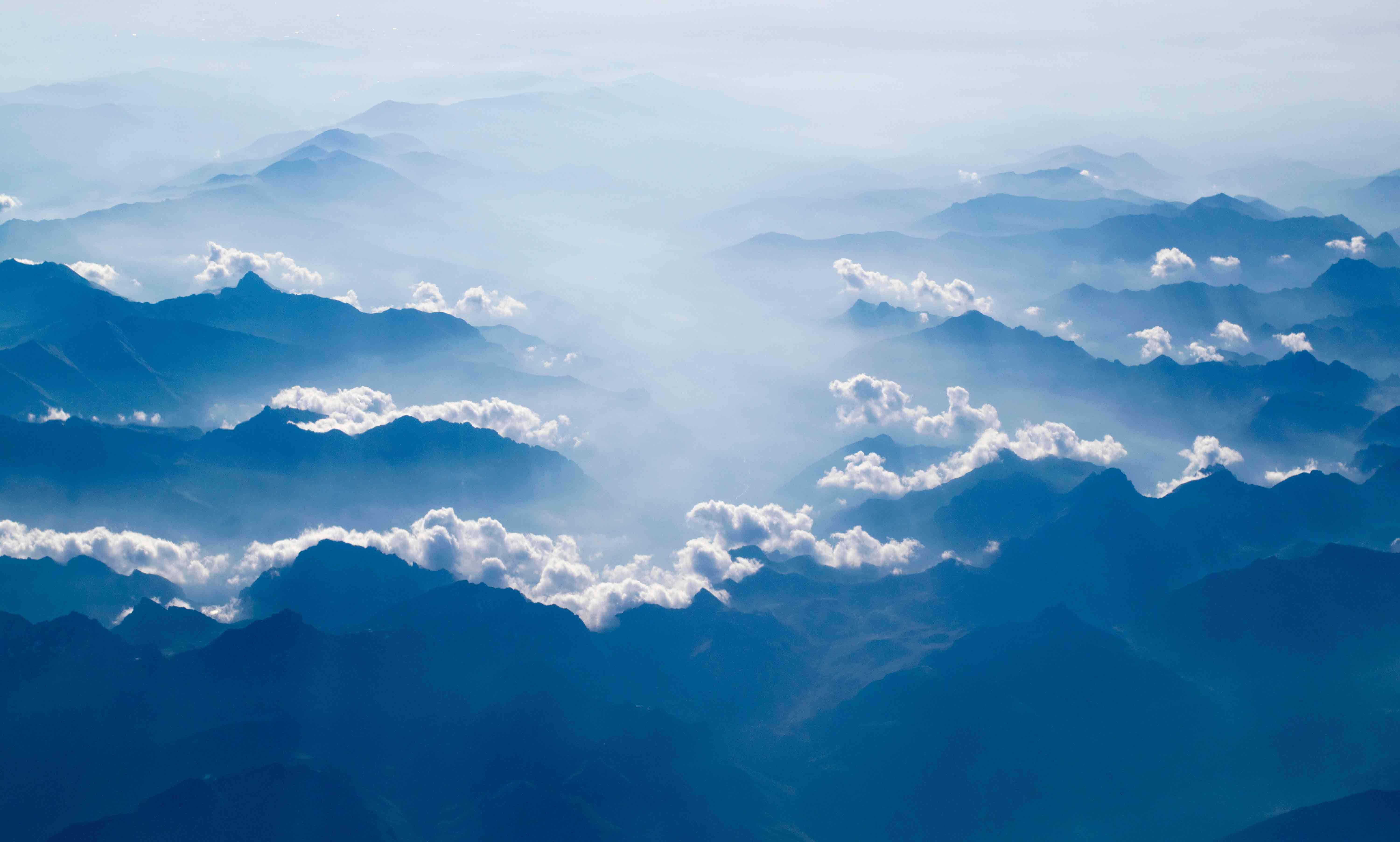 Clouds in the mountains