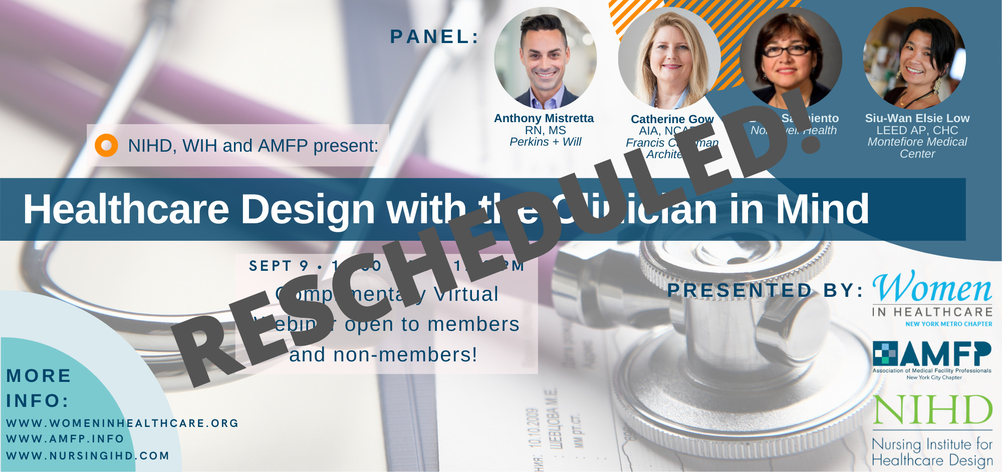 WIH, AMFP & NIHD Present: Healthcare Design with the Clinician in Mind Virtual Event